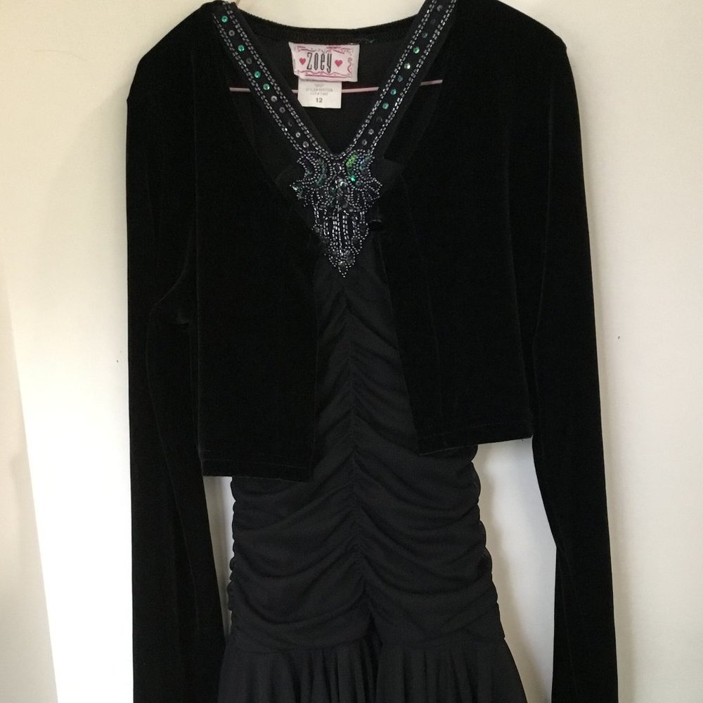 Zoey Black Dressy Bolero Jacket